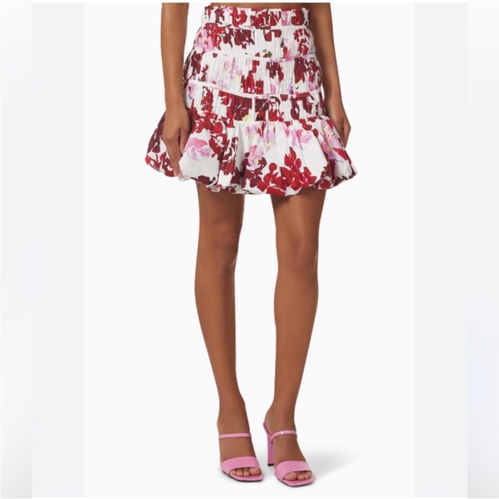 Aje Floral Bubble Mini Skirt Like New Size 8